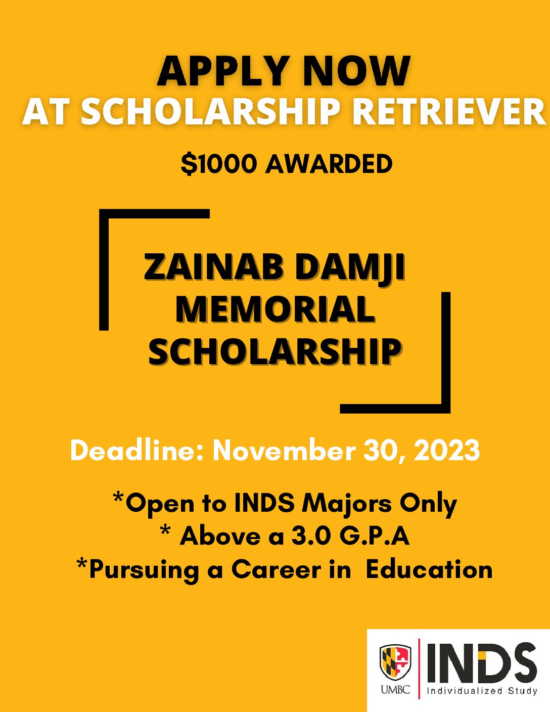 Zainab Damji Scholarship